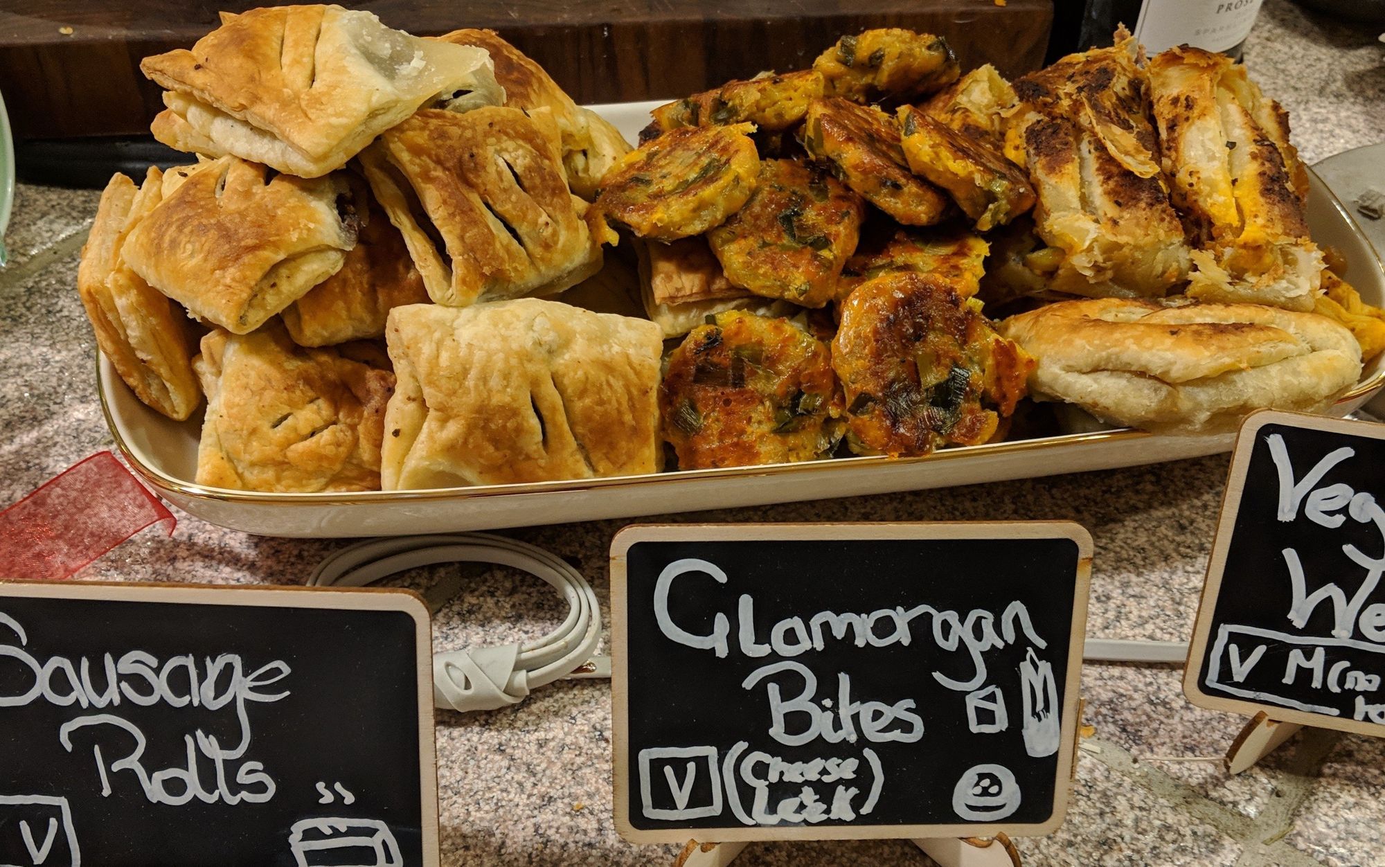 Party Nibbles- Glamorgan Bites, Mediterranean Veggie Wellington and Sausage Rolls