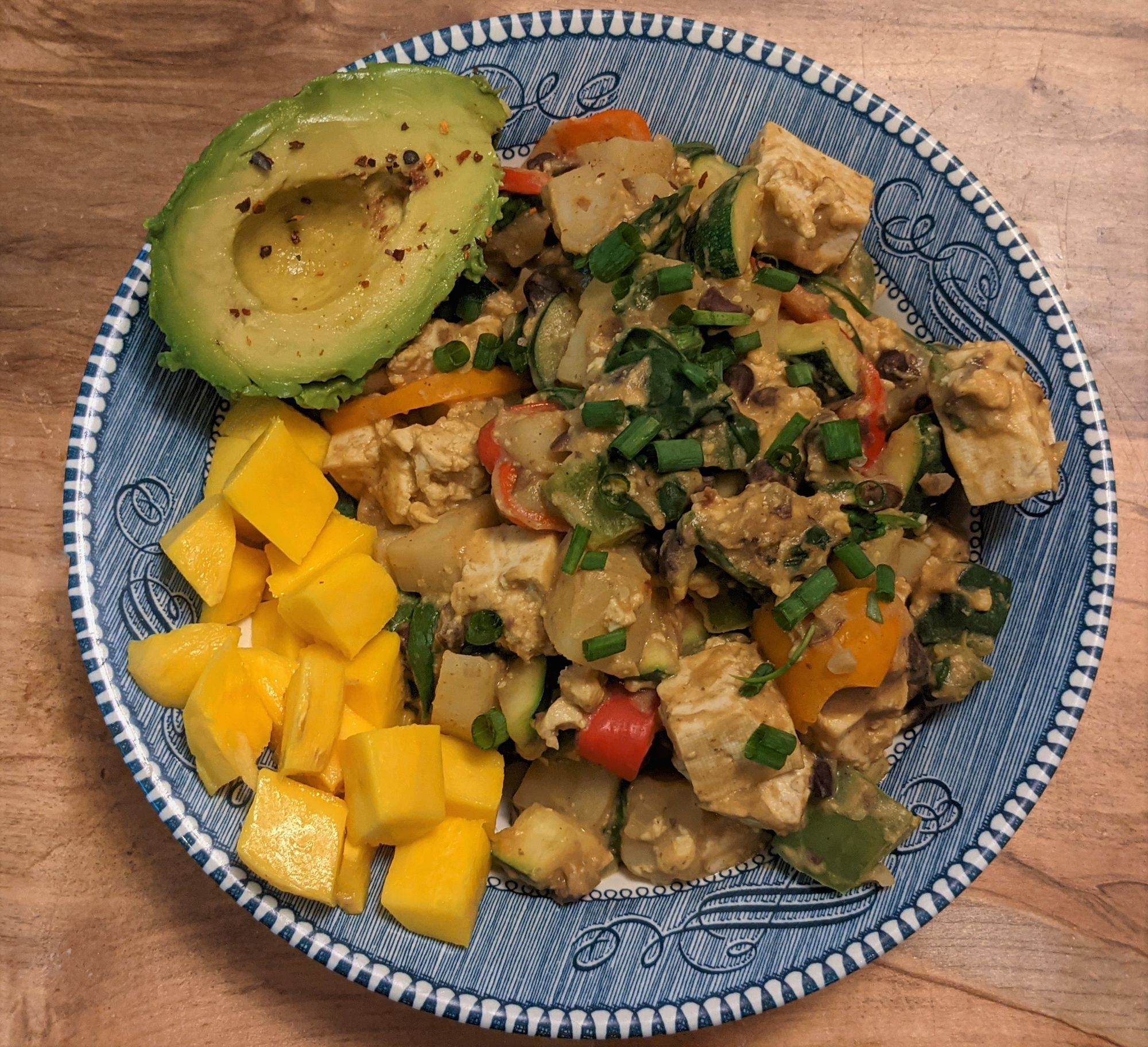 Cheesy Bean and Tofu Scramble