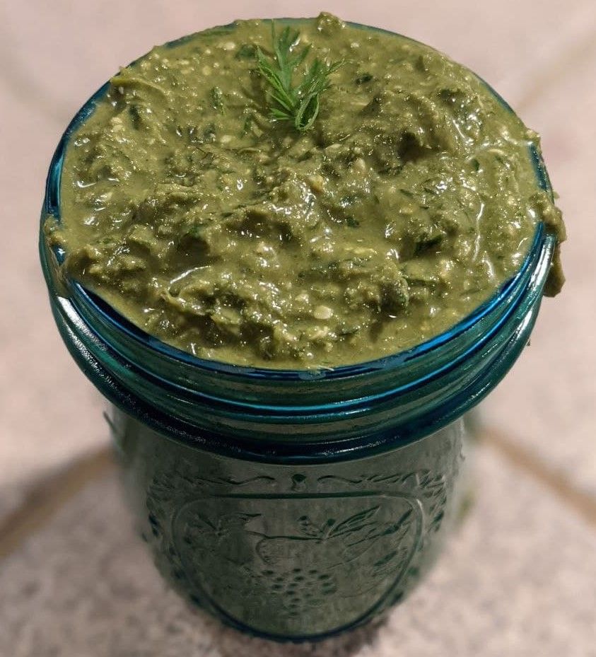 Carrot Top Pesto