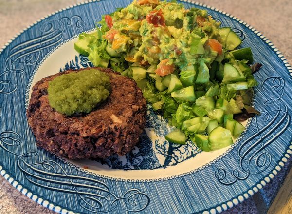 Black Rice and Bean Burgers