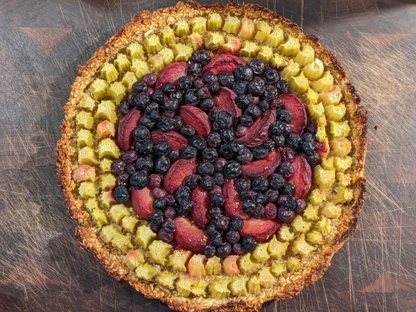 Red, White, and Blueberry Tart